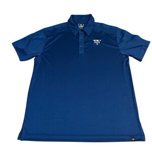 OGIO Mens Navy Blue XV Logo Polo Shirt Short Sleeve Casual Performance Size L